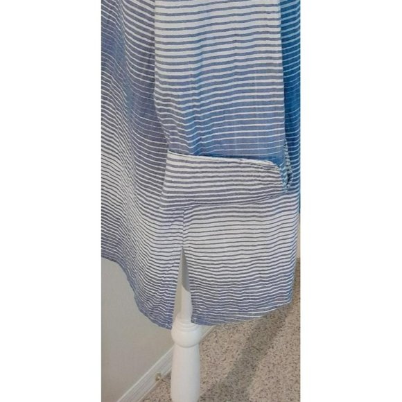 Ali Miles Button Front Crinkle Style Tunic Top Size L - Picture 4 of 6